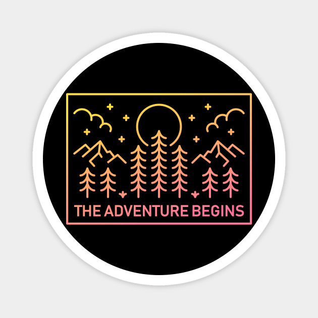 The Adventure Begins Magnet by VEKTORKITA